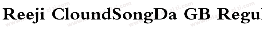 Reeji CloundSongDa GB Regular字体转换